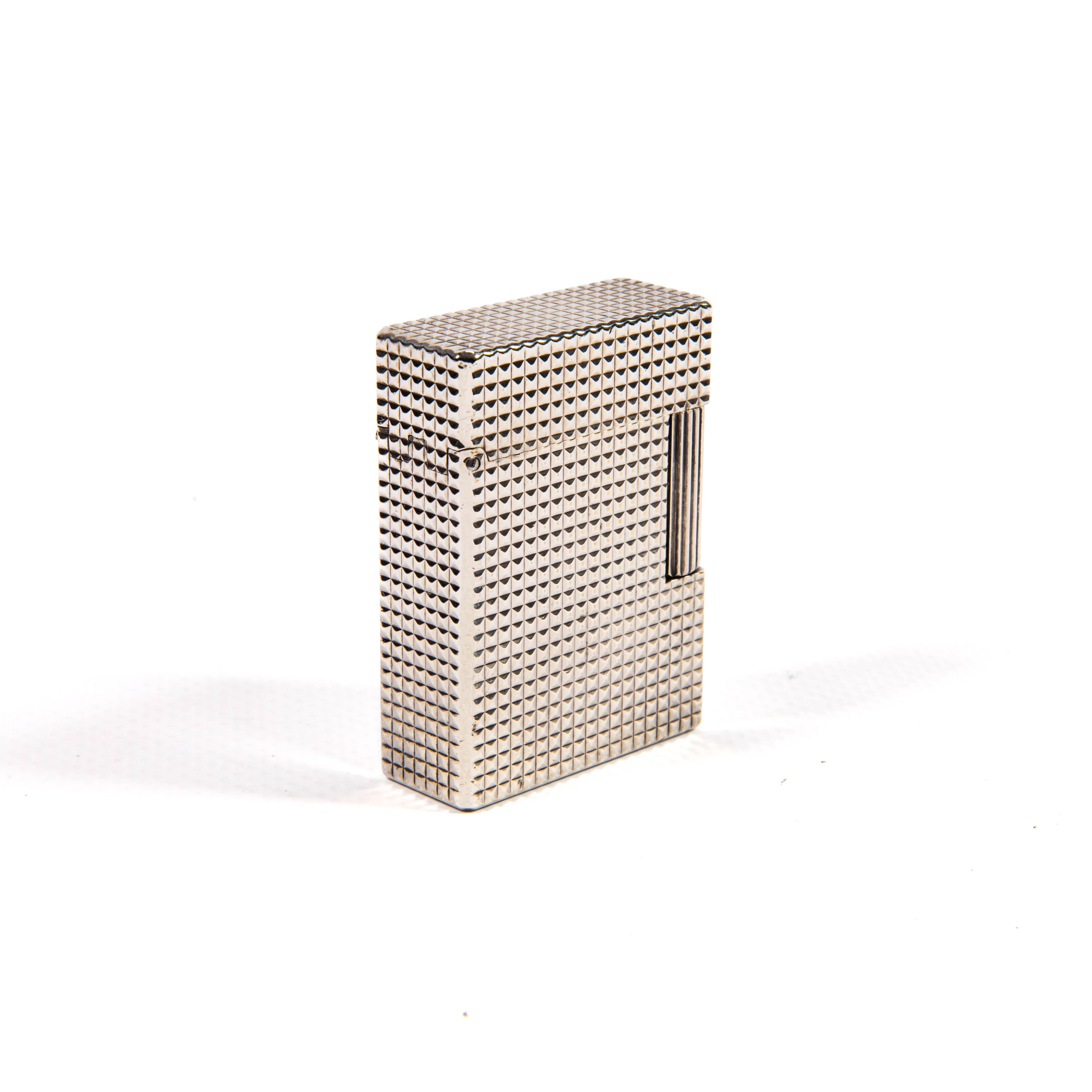 Vintage Silver Plated S.T. DUPONT Ligne 1 BS Petit briquet 1970 en vente 1