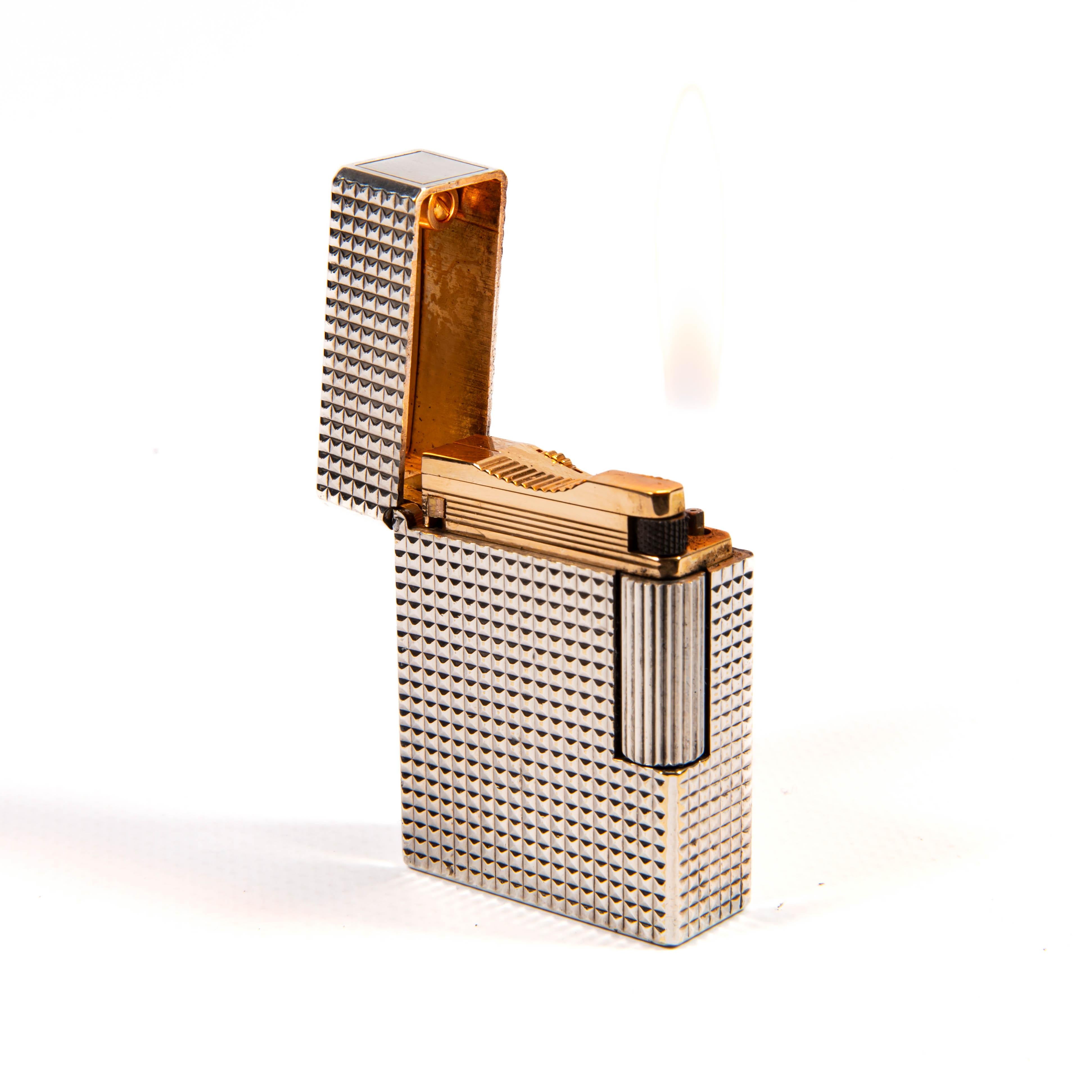 Vintage Silver Plated S.T. DUPONT Ligne 1 BS Petit briquet 1970 en vente 2