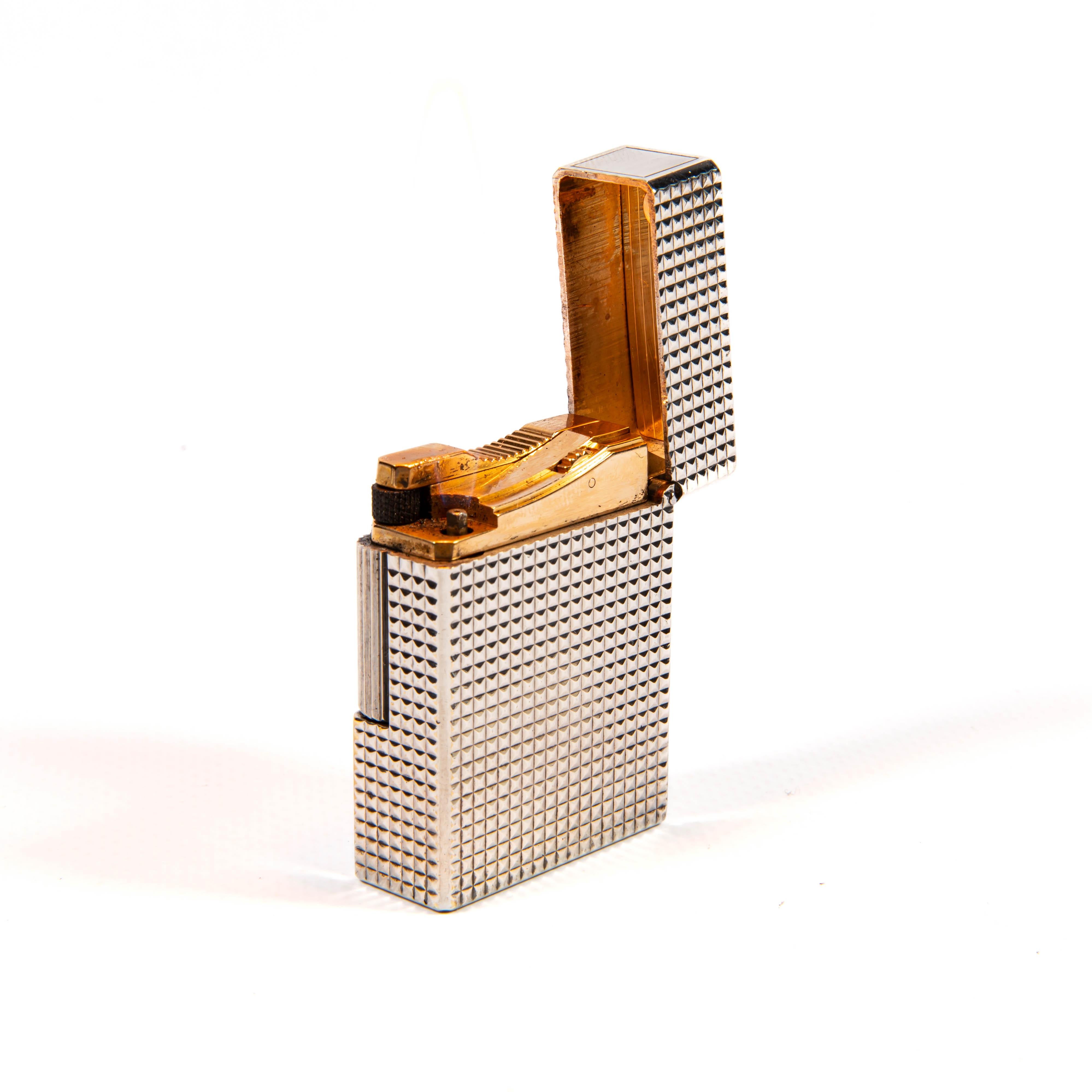 Vintage Silver Plated S.T. DUPONT Ligne 1 BS Petit briquet 1970 en vente 3