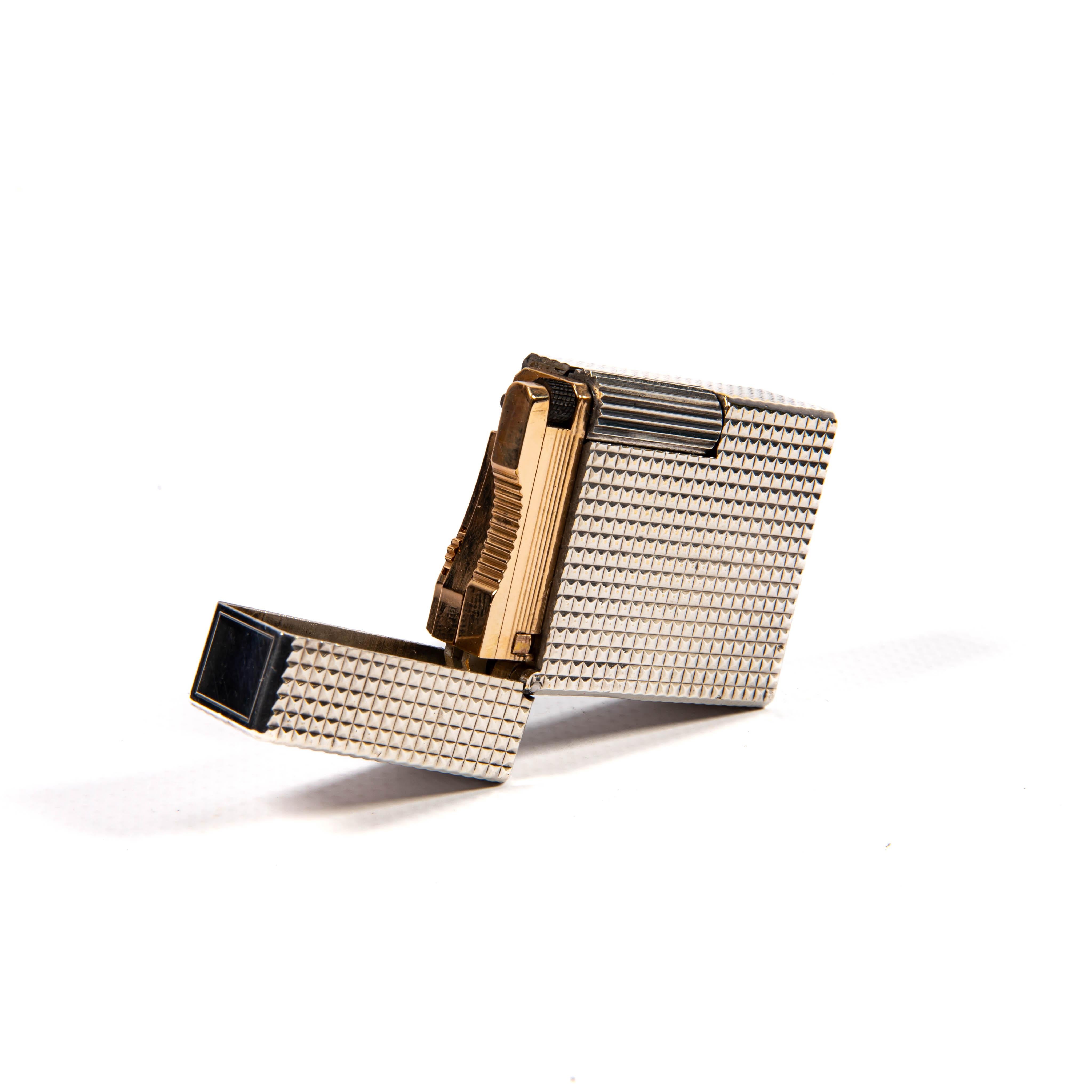 Vintage Silver Plated S.T. DUPONT Ligne 1 BS Petit briquet 1970 en vente 4