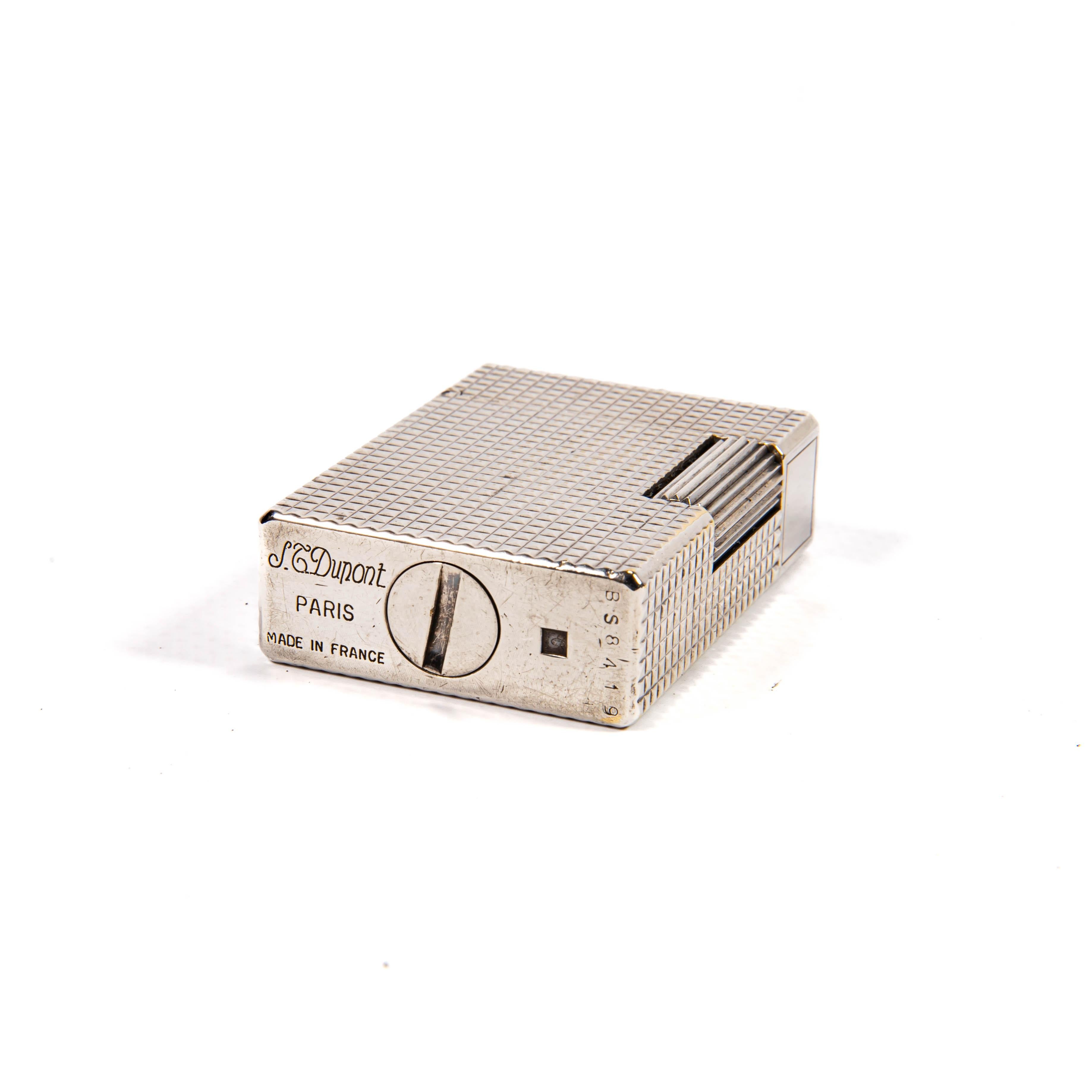 Vintage Silver Plated S.T. DUPONT Ligne 1 BS Petit briquet 1970 en vente 5