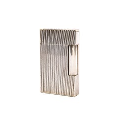 Vintage Silver Plated S.T. Dupont Ligne 2 Regular Lighter 1980s