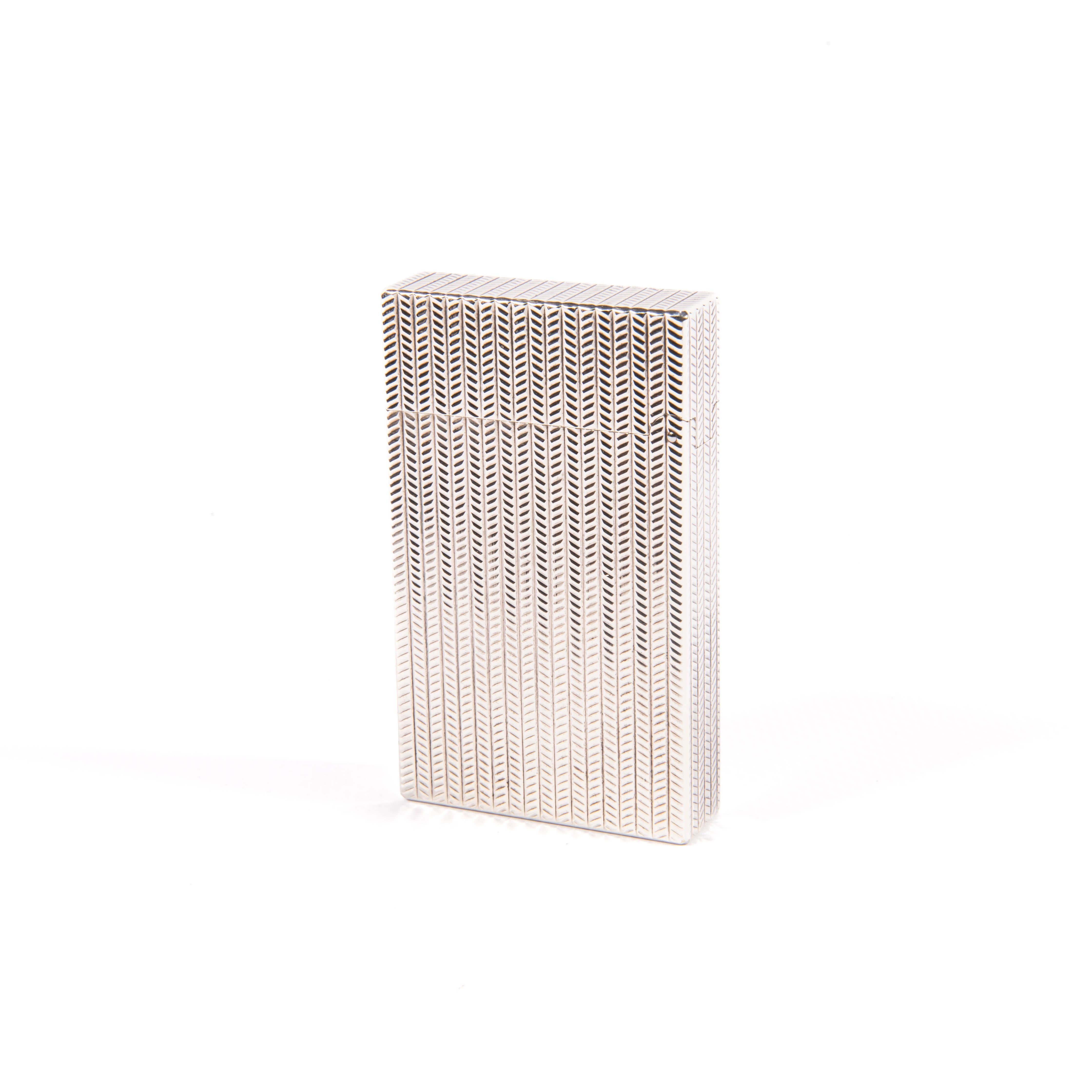 Women's or Men's Vintage Silver Plated S.T. Dupont Ligne 2 Regular Lighter 1990s