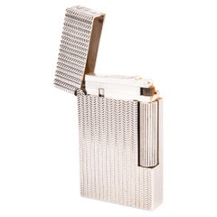 A. Silver Plated S.T. d'epoca. Accendino Dupont Ligne 2 Regular 1990s