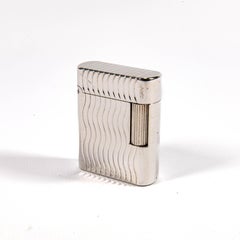 Vintage Silver Plated S.T. DUPONT Soubreny Lighter 1990s