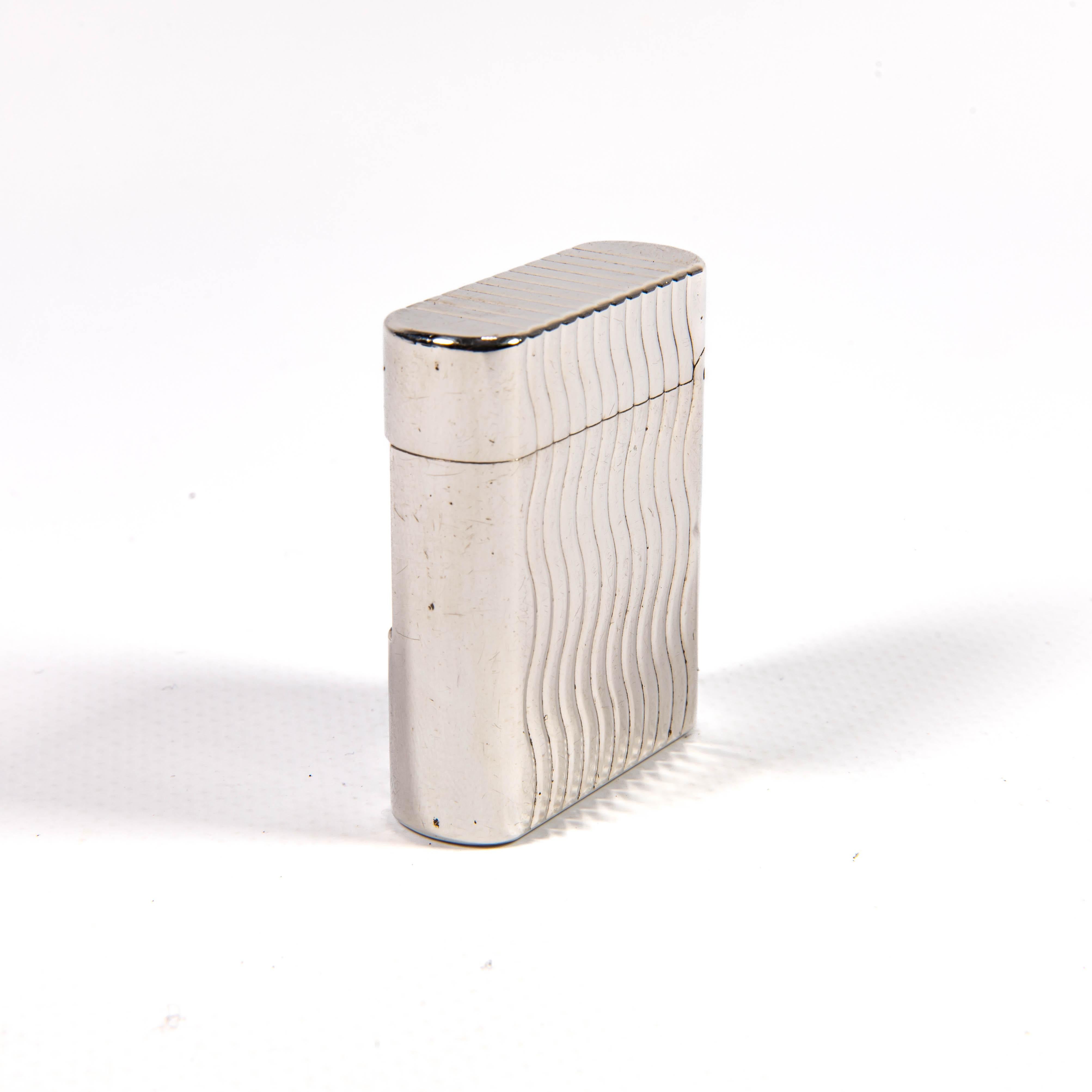 Vintage Silver Plated S.T. DUPONT Briquet Soubreny 1990 Bon état - En vente à DELFT, NL