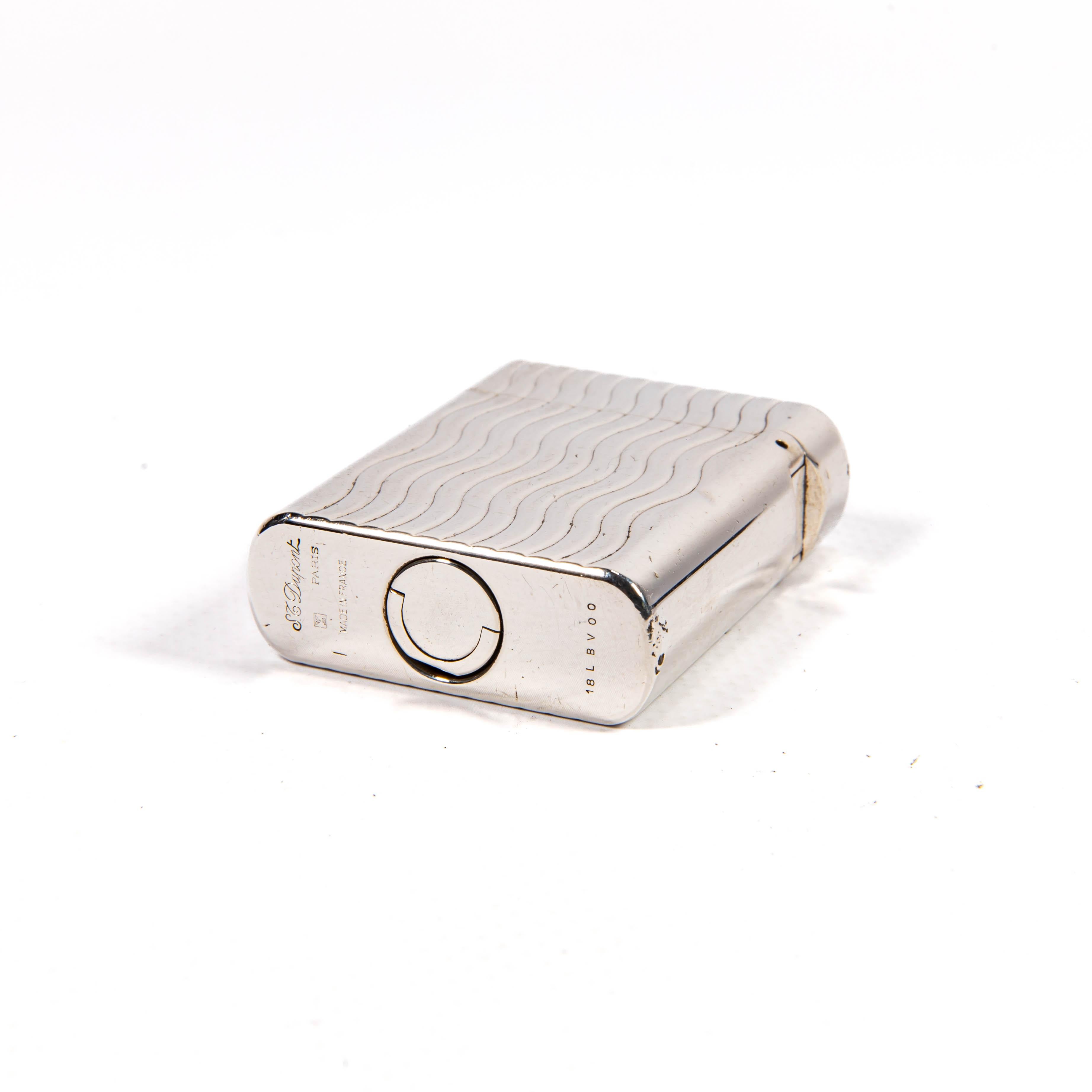Vintage Silver Plated S.T. DUPONT Briquet Soubreny 1990 en vente 5
