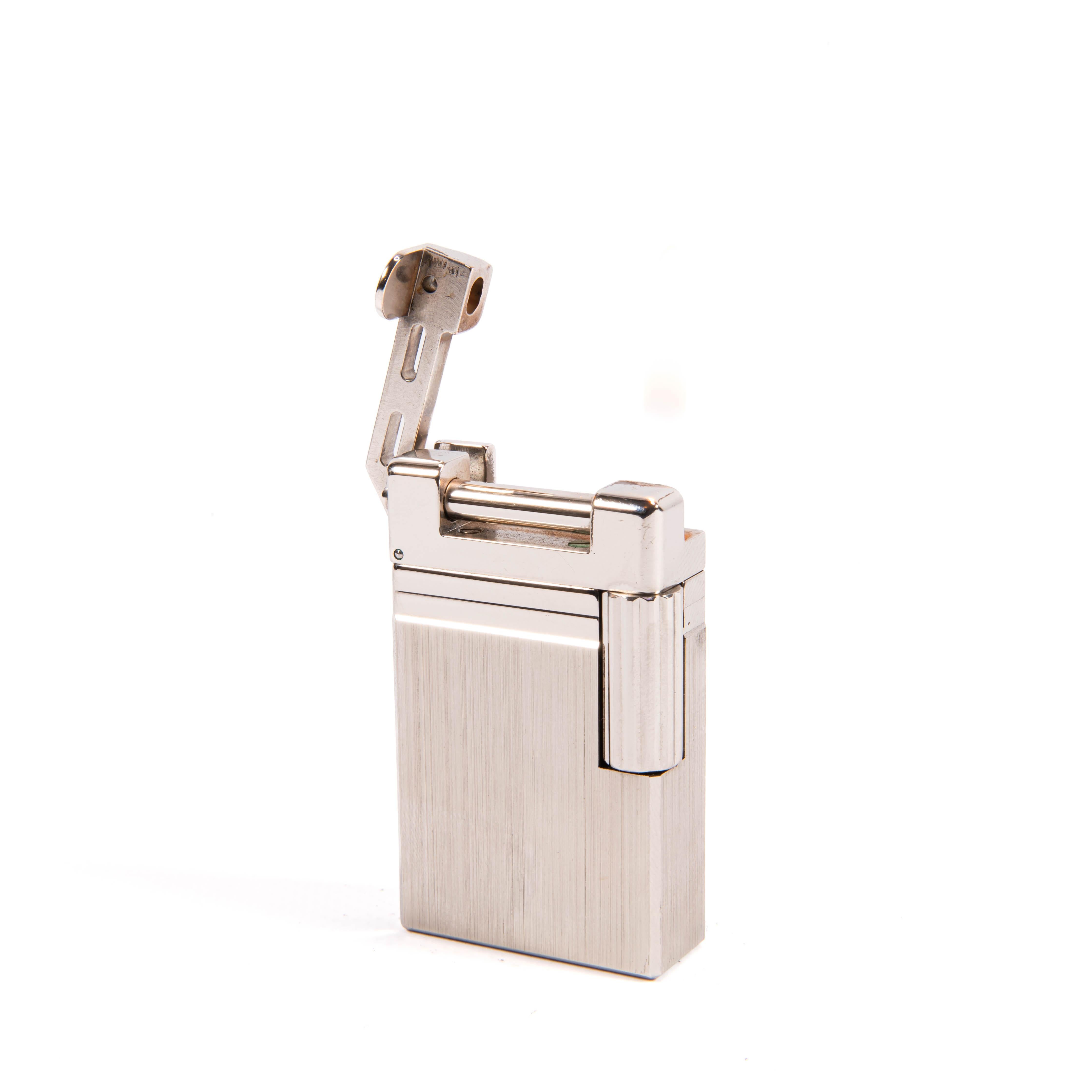 Vintage Silver Plated S.T. DUPONT Urban Lighter des années 2000 en vente 2
