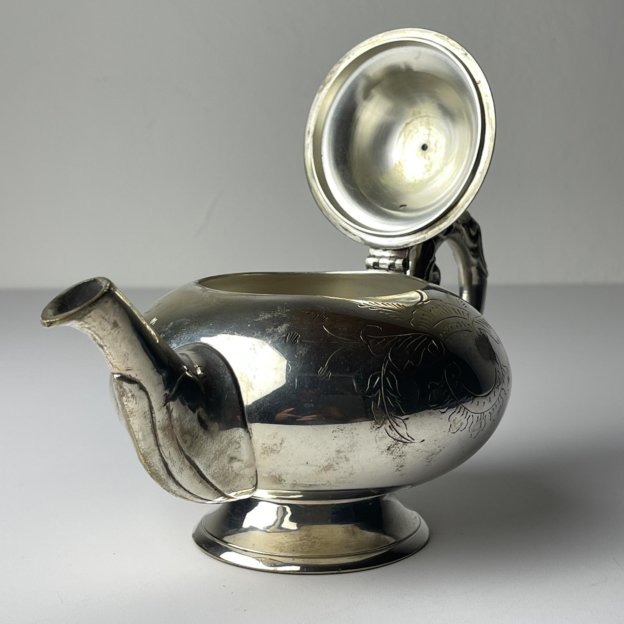 Tetera vintage plateada, Italia Años 50 en venta 4