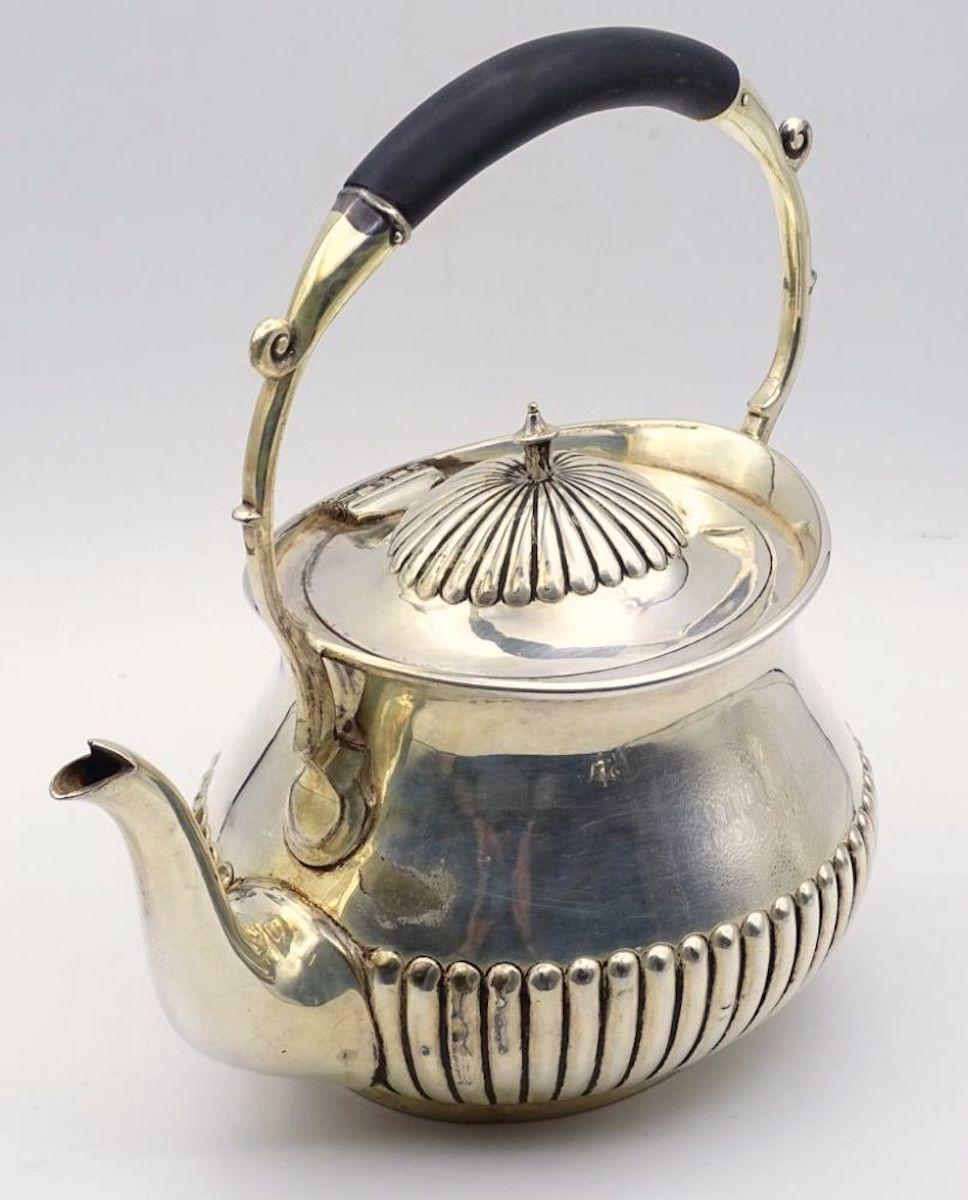 Silver teapot with horn handle is a wonderful teapot, silver plated, with a beautiful black Horn handle. Our item, realized in the first half of the 20th century, is numbered on the lower base.
Very good conditions.

A really sophisticated and