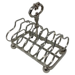 Versilberter Vintage-Toastständer