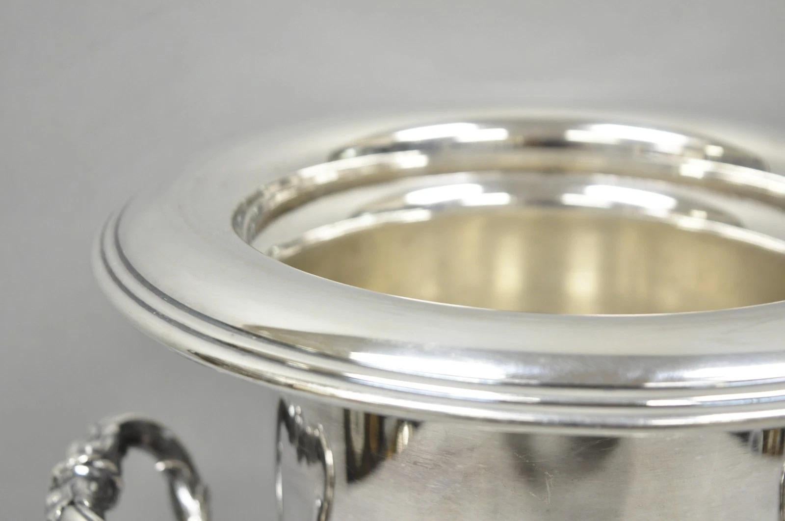 Vintage versilbert Trophäe Cup Urne Champagner Kühler Eiskübel von Crescent im Angebot 6