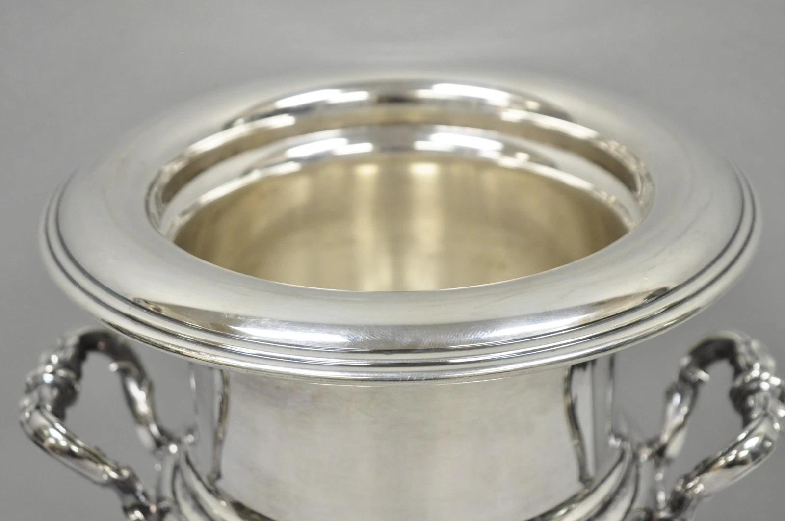 Vintage versilbert Trophäe Cup Urne Champagner Kühler Eiskübel von Crescent (Versilberung) im Angebot
