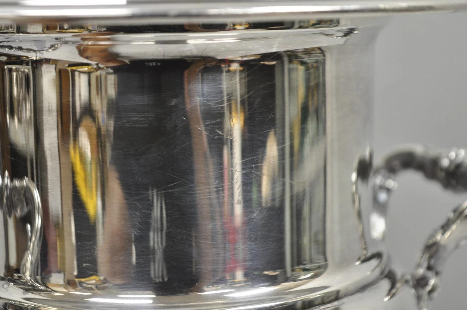 Vintage versilbert Trophäe Cup Urne Champagner Kühler Eiskübel von Crescent im Angebot 2