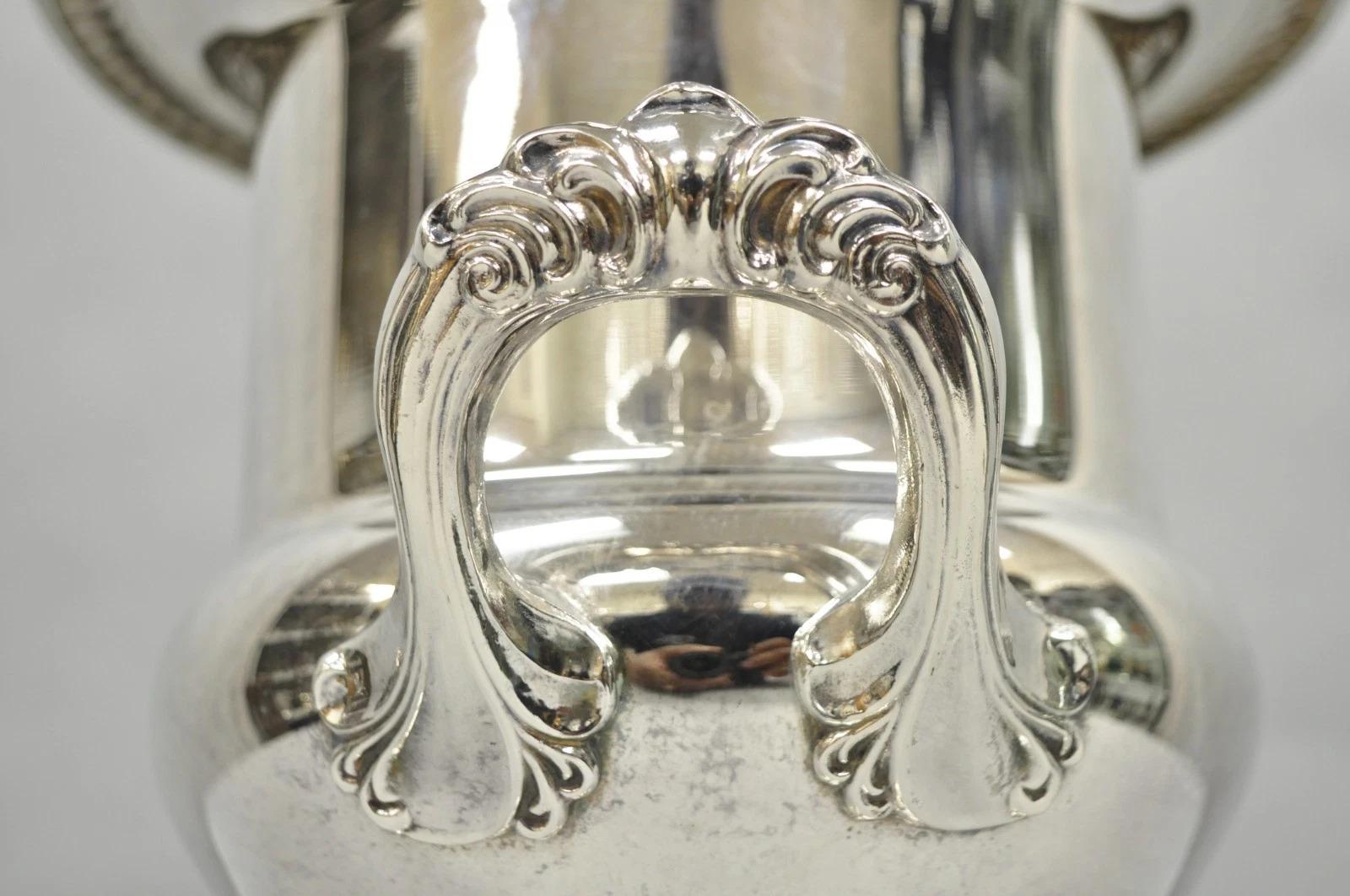 Vintage versilbert Trophäe Tasse Urne Champagner Kühler Eiskübel von Eales im Angebot 3