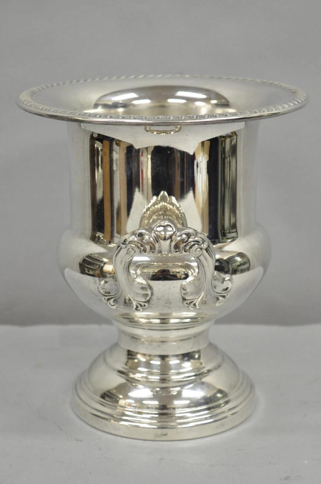 Vintage versilbert Trophäe Tasse Urne Champagner Kühler Eiskübel von Eales im Angebot 5