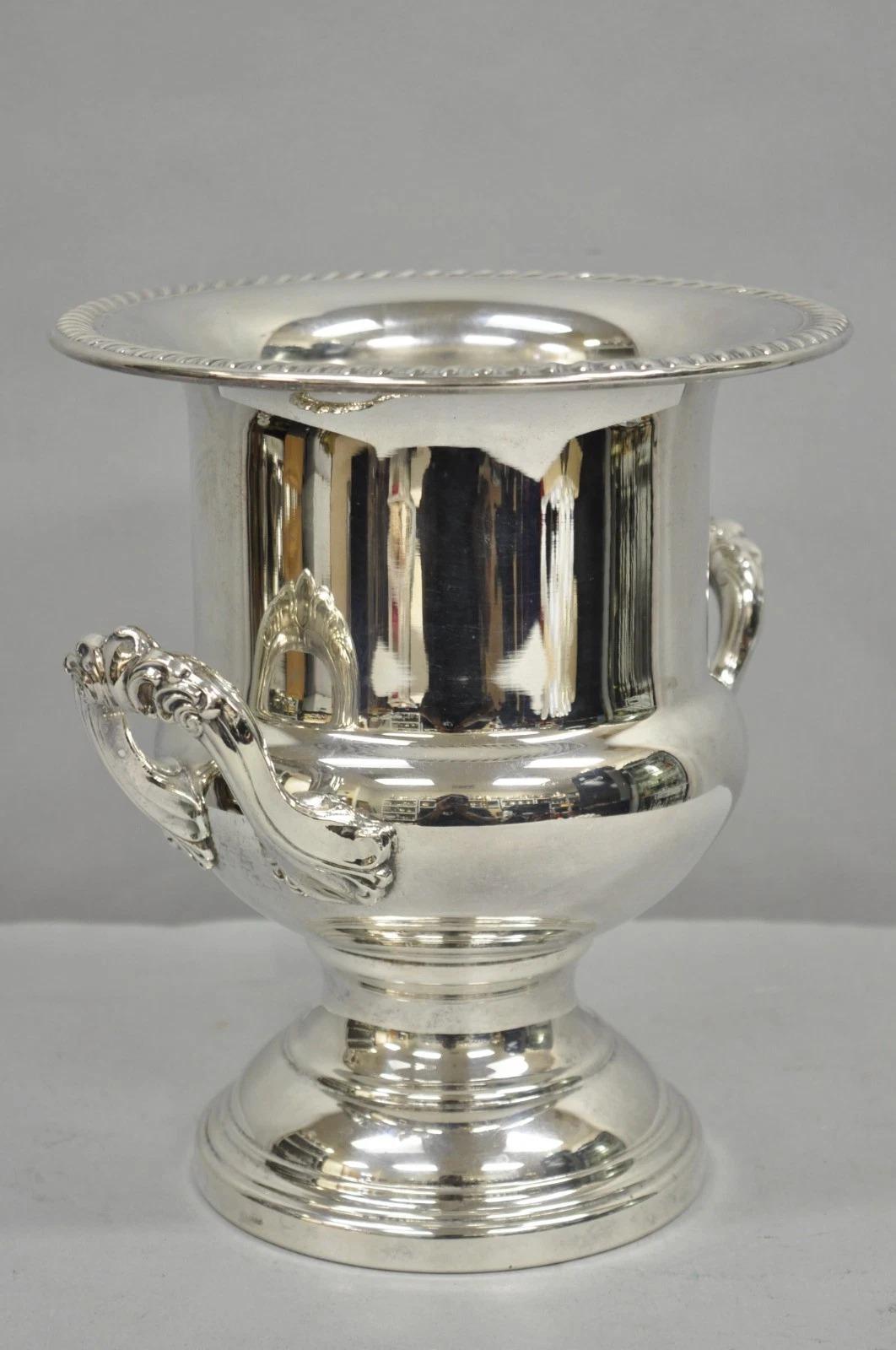 Vintage versilbert Trophäe Tasse Urne Champagner Kühler Eiskübel von Eales (Viktorianisch) im Angebot