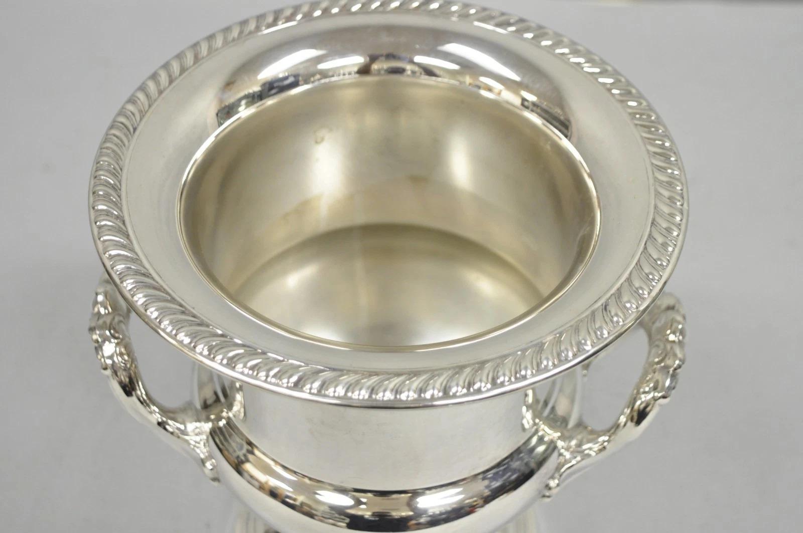 Vintage versilbert Trophäe Tasse Urne Champagner Kühler Eiskübel von Eales im Zustand „Gut“ im Angebot in Philadelphia, PA
