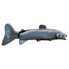 Vintage Silver Plated Trout/Salmon Letter or Napkin Holder by Modello Depositato