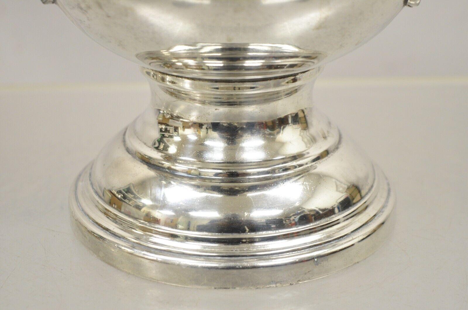 Vintage Silver Plated Twin Handles Champagne Chiller Ice Bucket For Sale 2