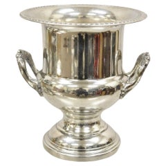 Retro Silver Plated Twin Handles Champagne Chiller Ice Bucket