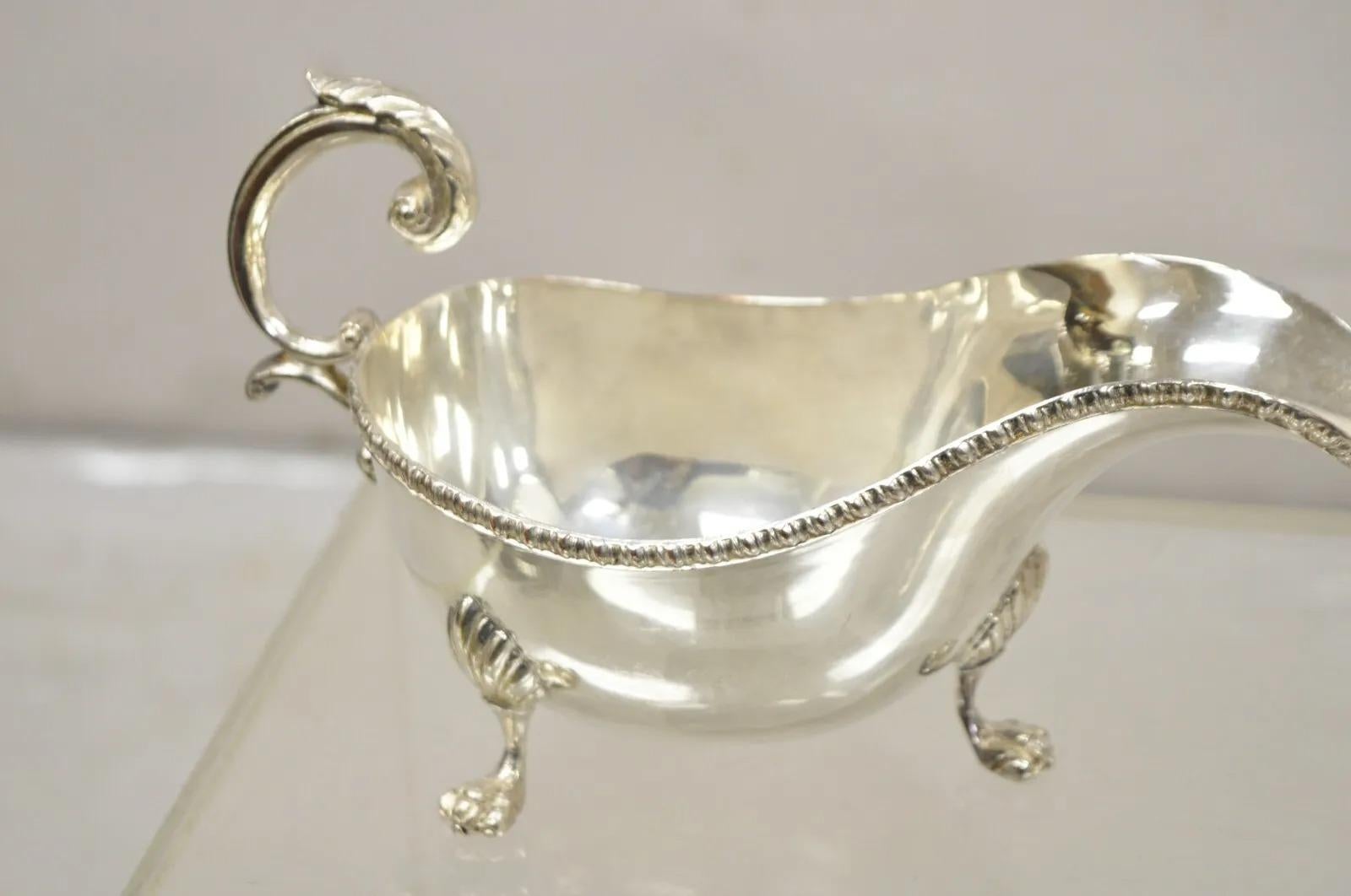 Vintage Silver Plated Victorian Serving Gravy Boat Sauce Boats - Lot of 6 For Sale 1