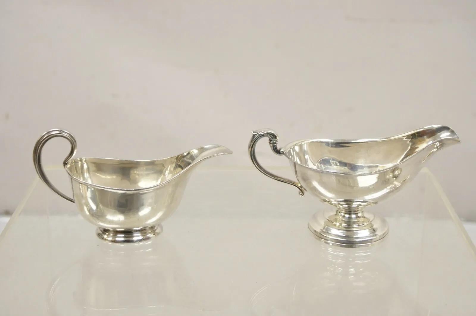Vintage Silver Plated Victorian Serving Gravy Boat Sauce Boats - Lot of 6 For Sale 3
