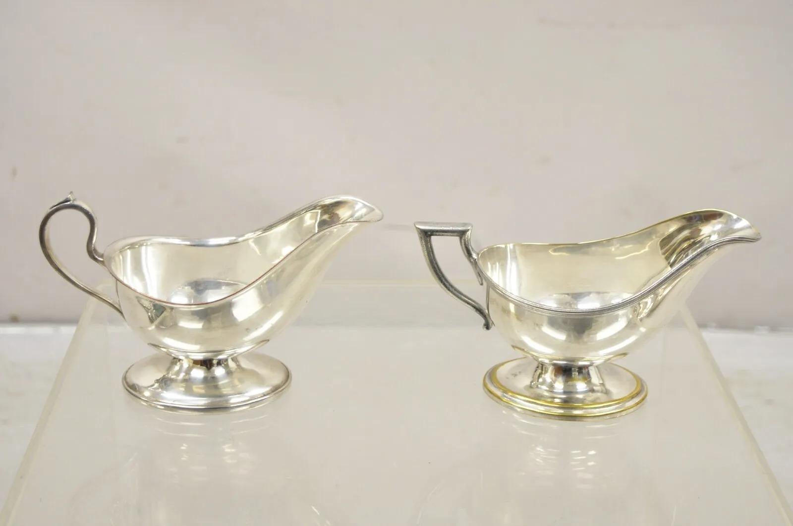 Vintage Silver Plated Victorian Serving Gravy Boat Sauce Boats - Lot of 6 For Sale 4