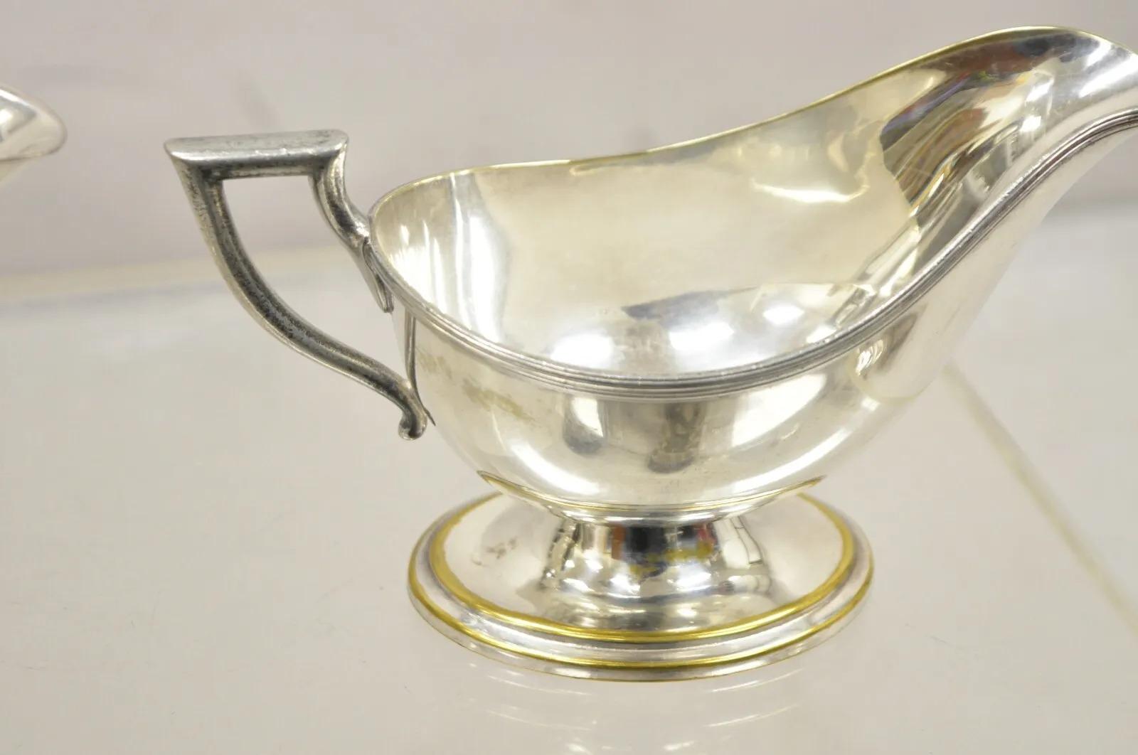 Vintage Silver Plated Victorian Serving Gravy Boat Sauce Boats - Lot of 6 For Sale 5