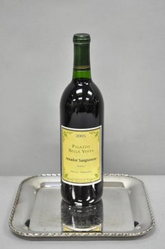 Vintage Silver Plated Victorian Style 9" Square Small Trinket Dish Platter Tray