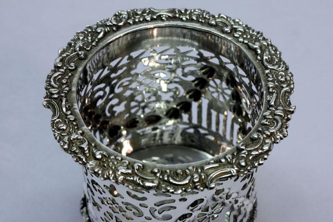Vintage Silver Plated Wine Coaster Pen Holder 20th Century In Good Condition In London, GB