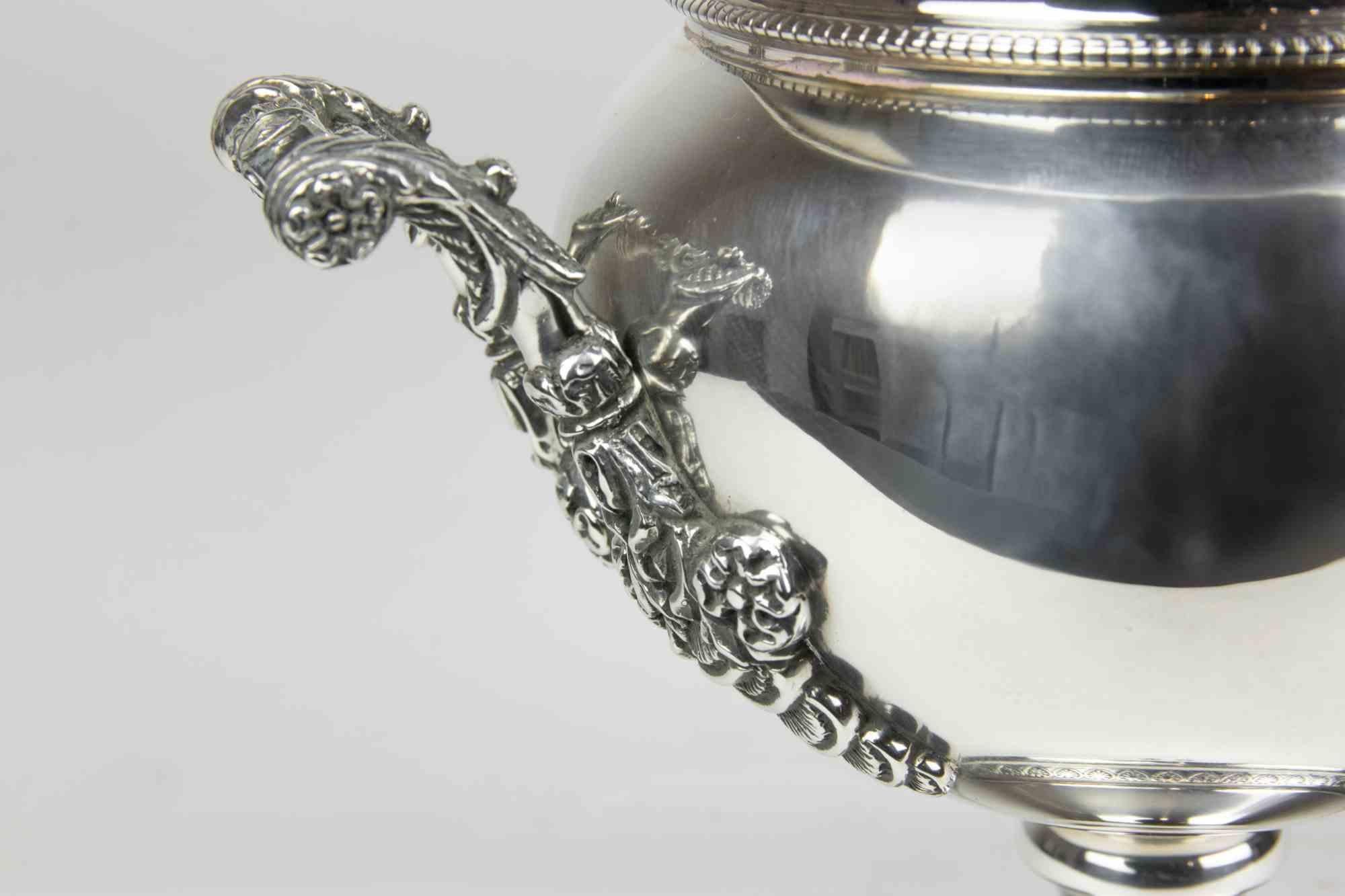 Vintage Silver Pot, italy, mid-20th Century For Sale 2
