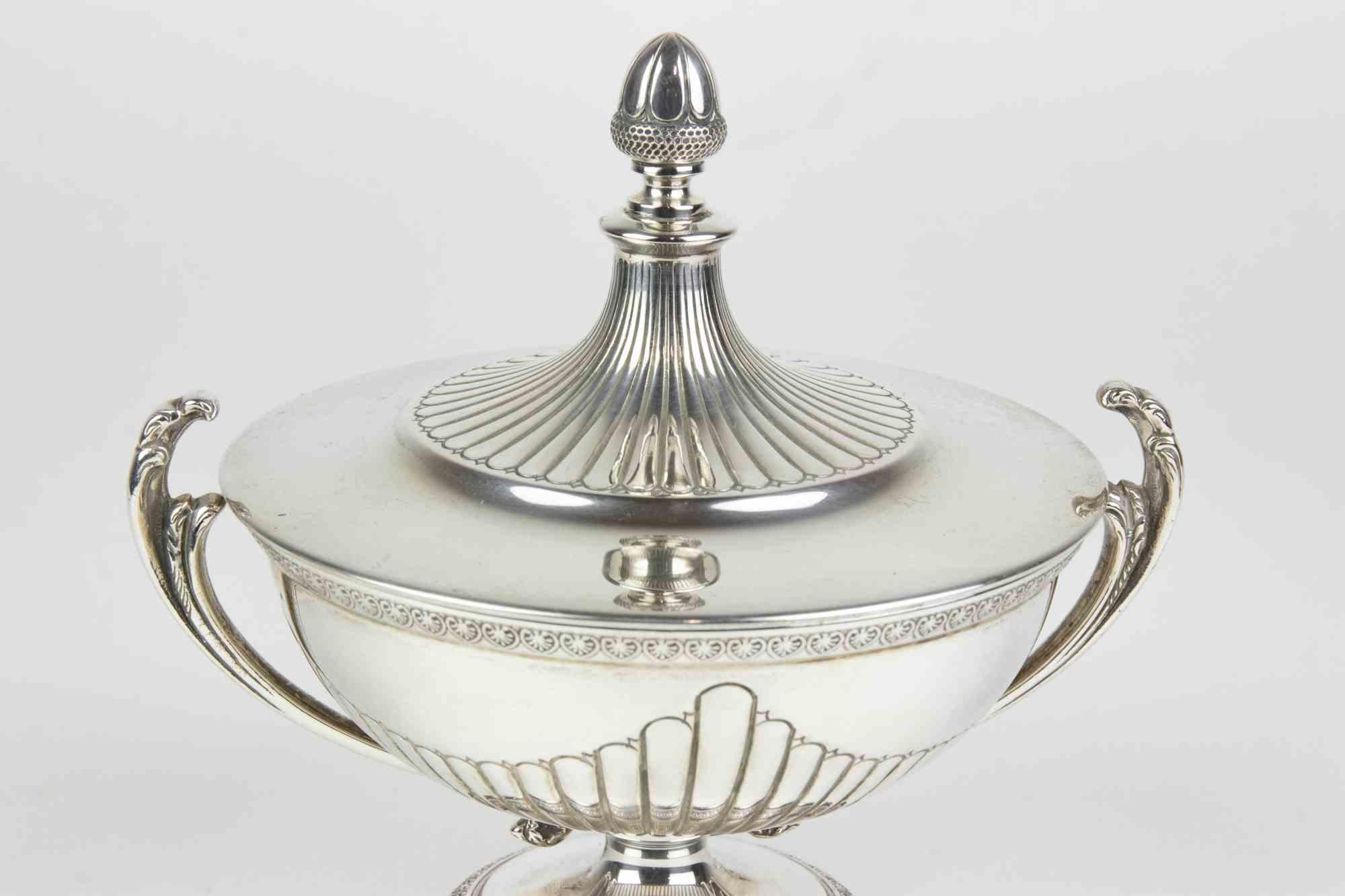 Vintage Silver Pot, italy, mid-20th Century For Sale 3