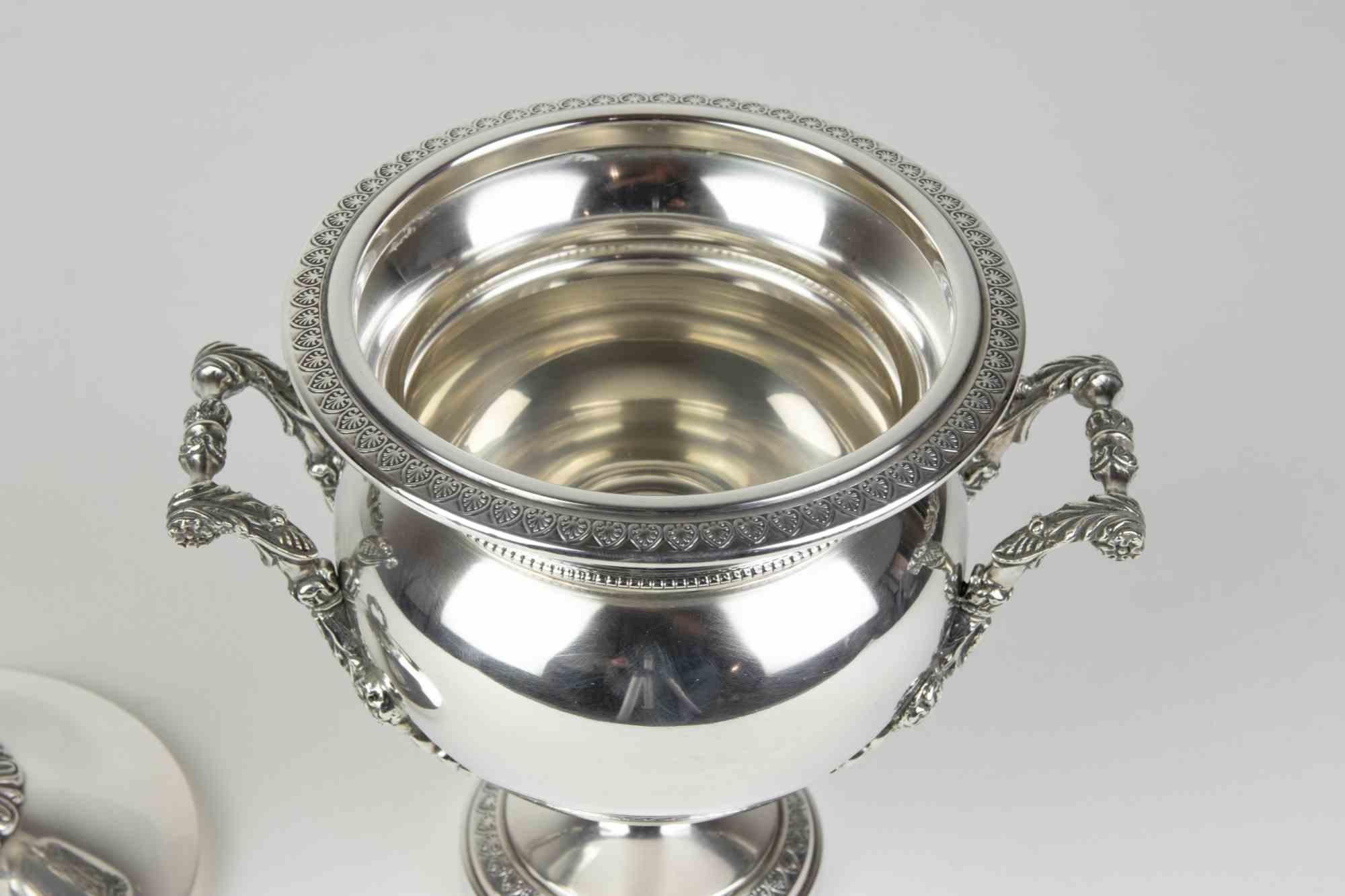 Vintage Silver Pot, italy, mid-20th Century For Sale 3