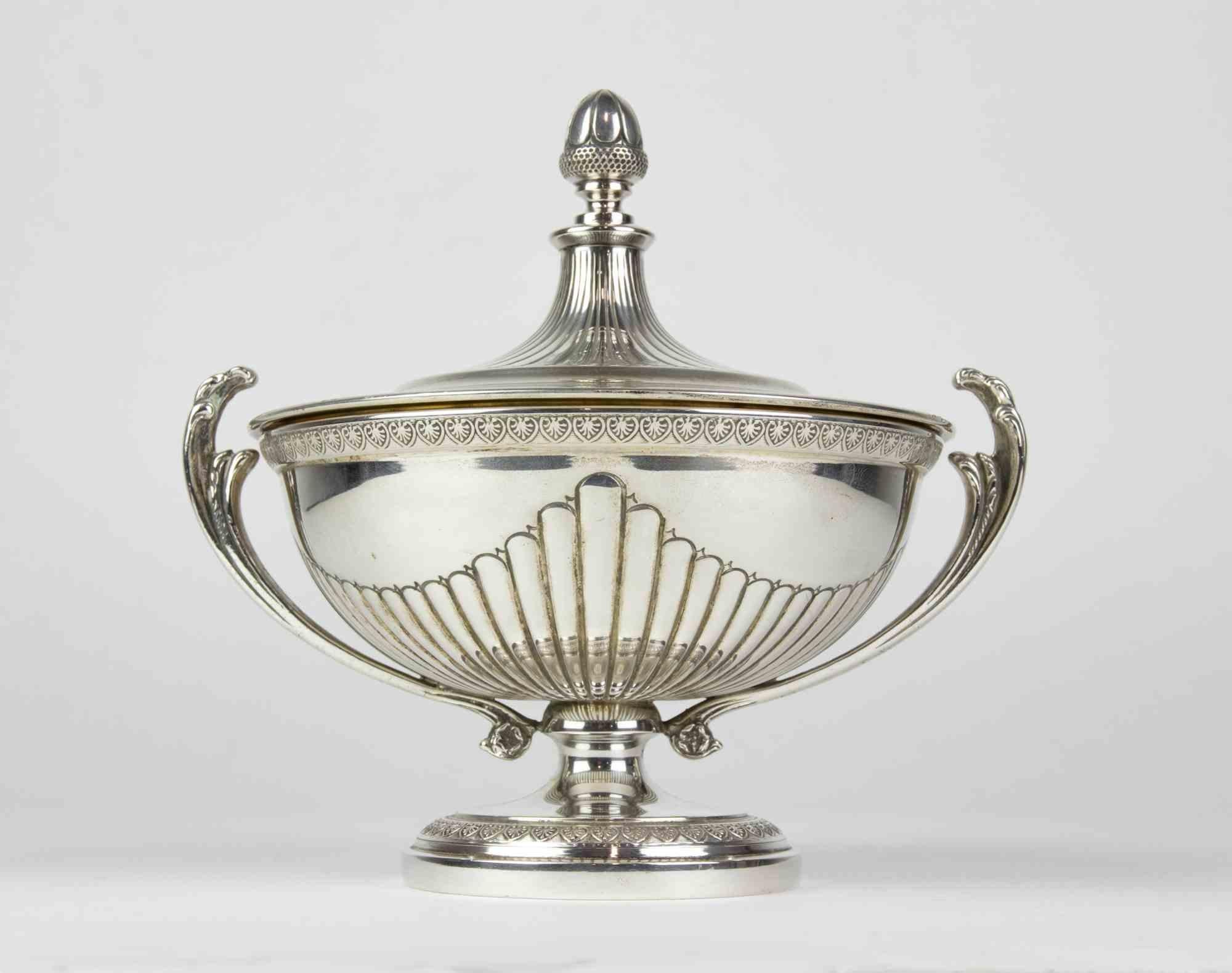 Vintage Silver Pot, italy, mid-20th Century For Sale 4