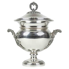 Pot en argent vintage, Italie, milieu du 20e siècle