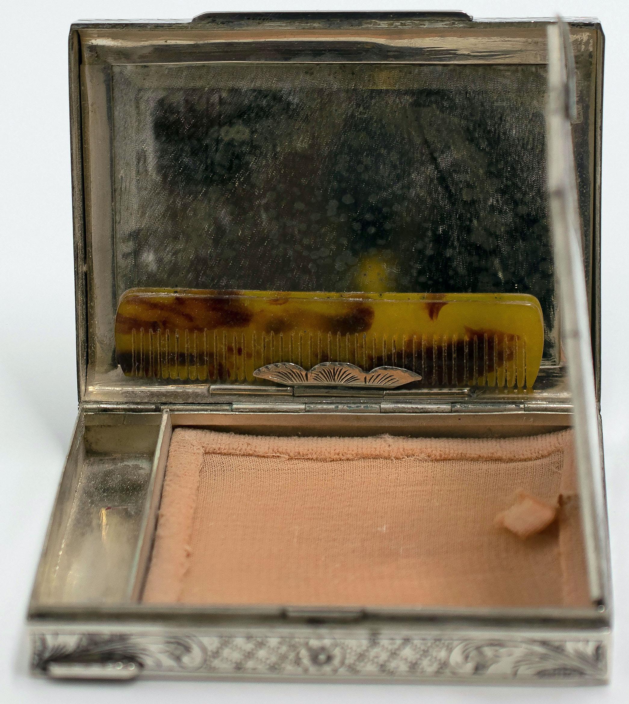 Portacipria d'argento vintage, 20° secolo In condizioni buone in vendita a Roma, IT