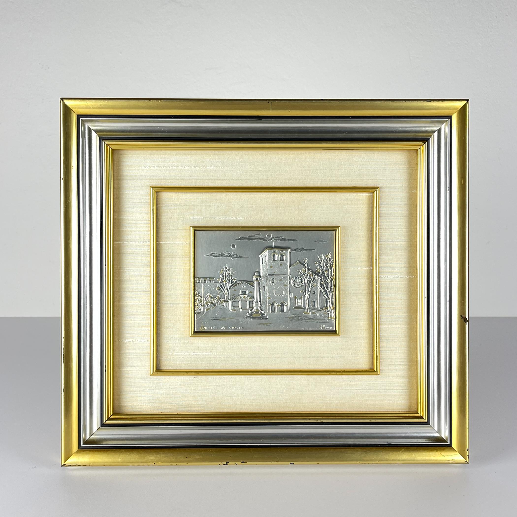 Vintage Silber Reliefbild 