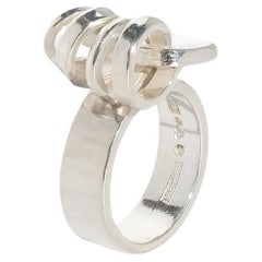 Anillo de plata vintage del maestro sueco Claës Giertta Año de fabricación 1984