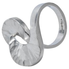 Vintage silver ring by Swedish Master Rey Urban. Made 1975.