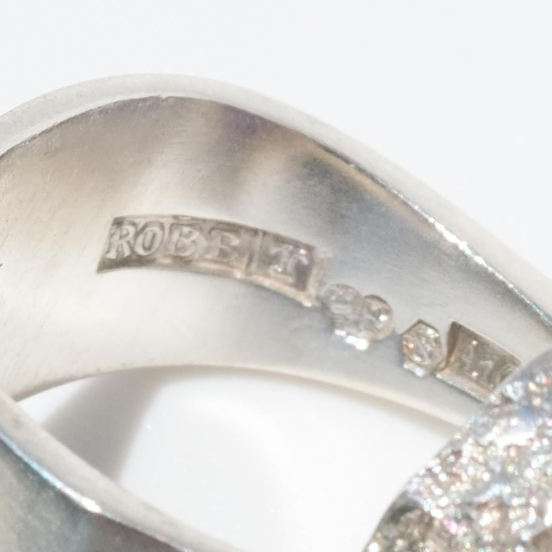 Anillo vintage de plata con amatista fabricado en 1975. en venta 8