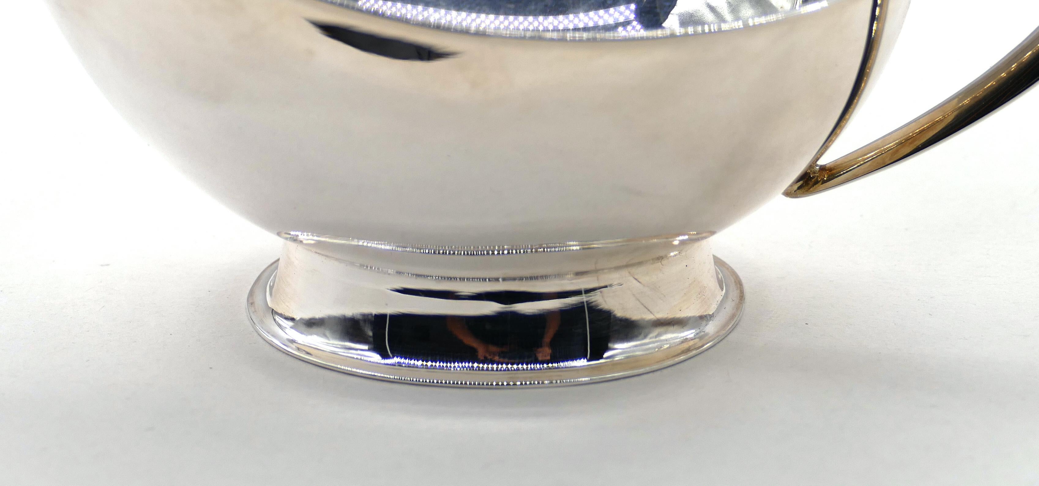 Vintage Silber Saucière Italienische Manufaktur, 1950er Jahre im Zustand „Gut“ im Angebot in Roma, IT