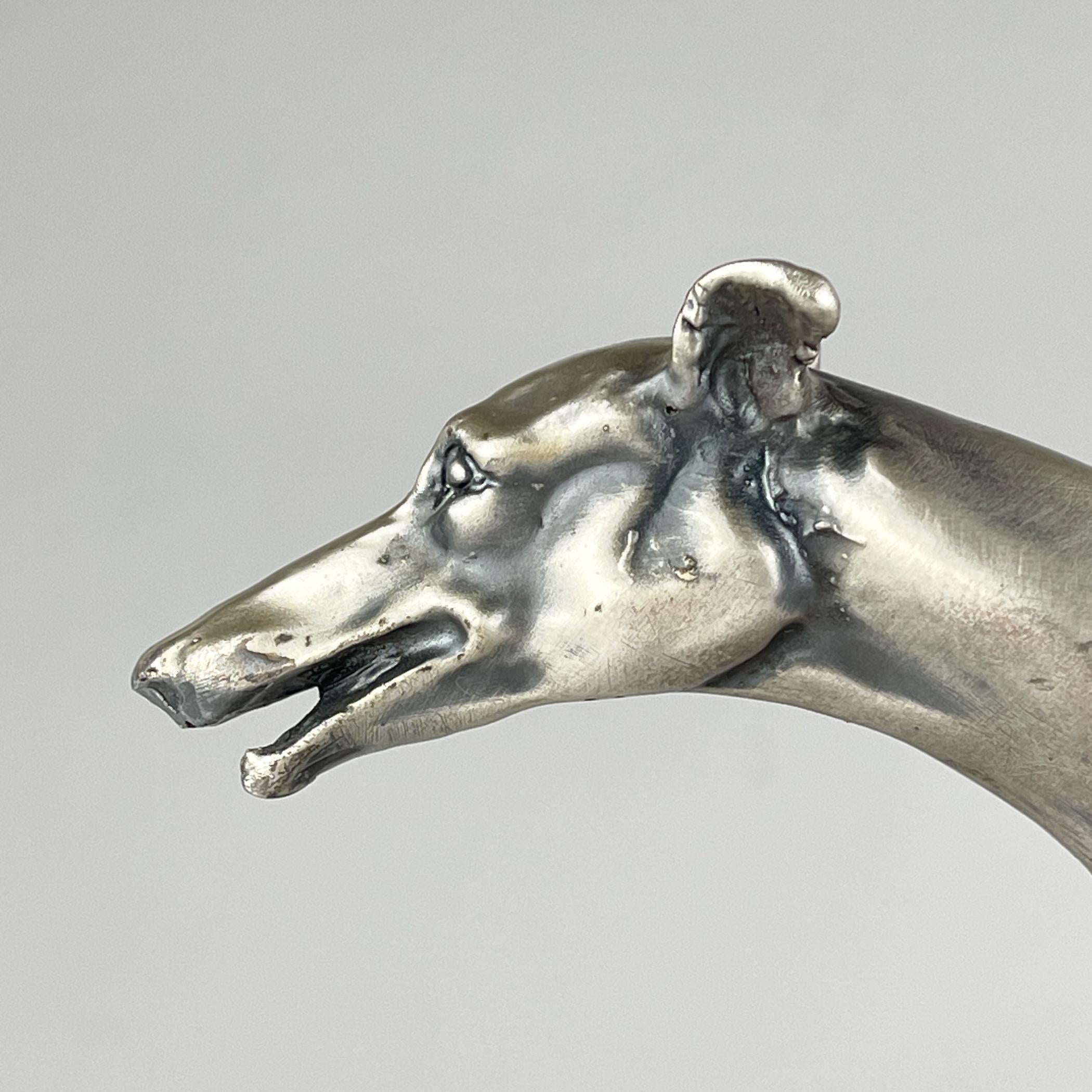 Silberskulptur „Racing Greyhounds“ aus Silber von Angelo Schiavon, Italien 1960er Jahre im Angebot 9