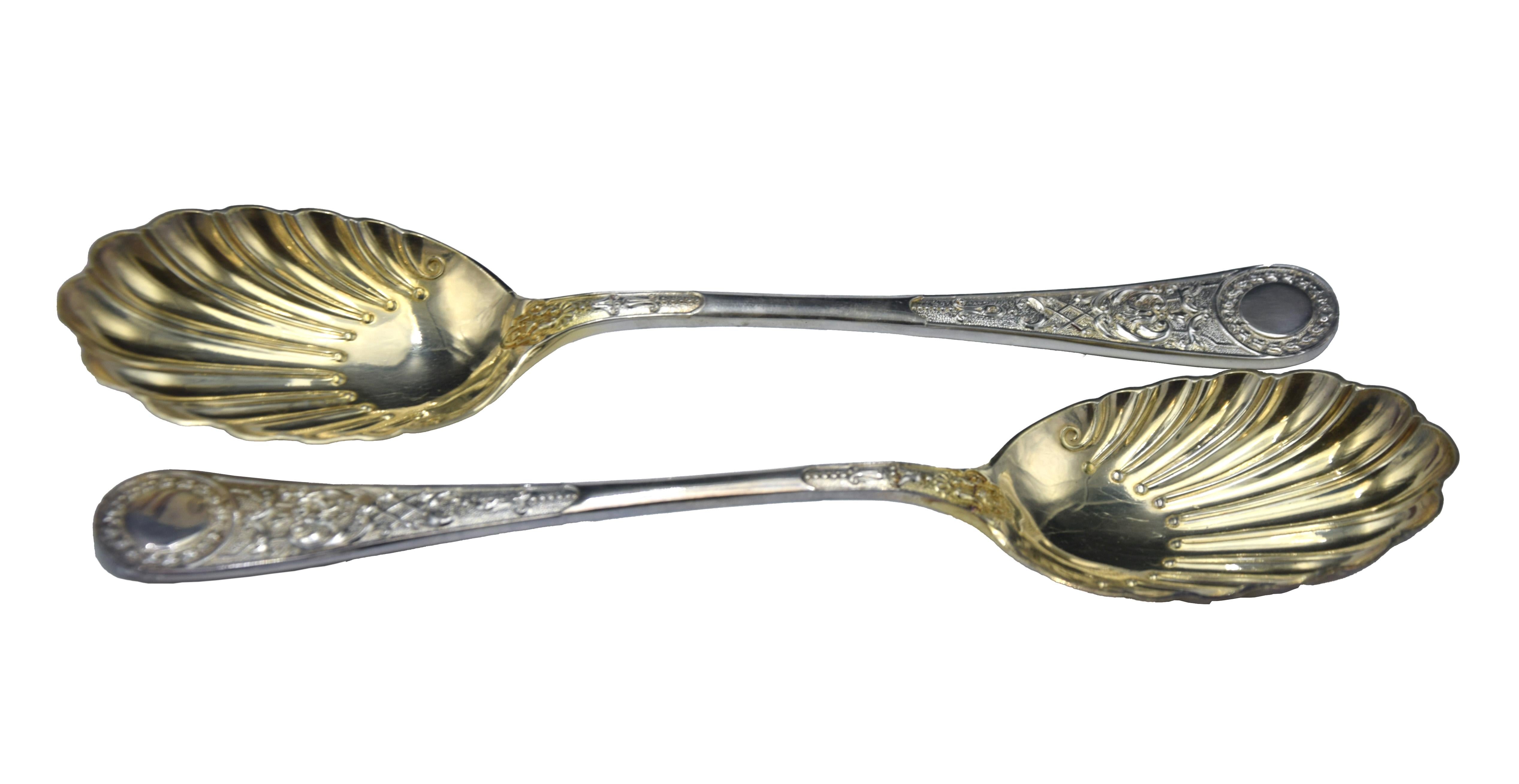 Vintage Silver Serving Cutlery - England Late 19th Century For Sale 1