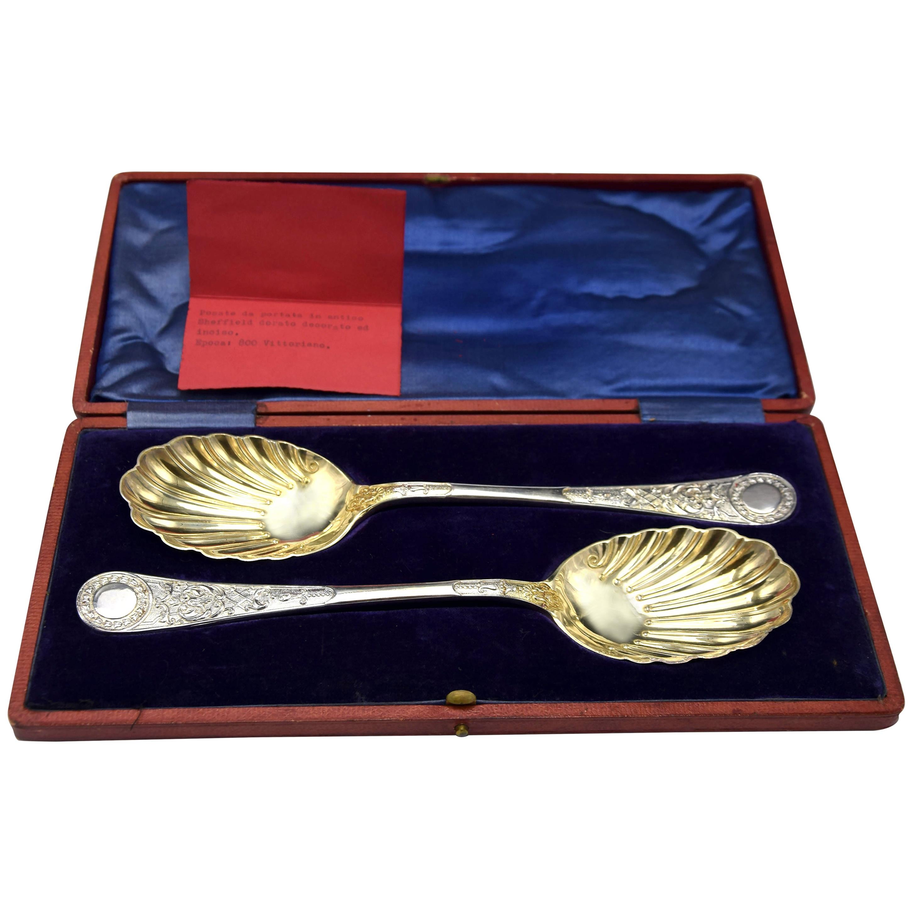 Vintage Silver Serving Cutlery - England Late 19th Century