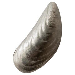 Vintage Silber Muschel Büroklammer, Karte Clip mit Muschel Form Design, 1900