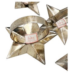 Vintage Silver Star Shaped Napkin rings - 4
