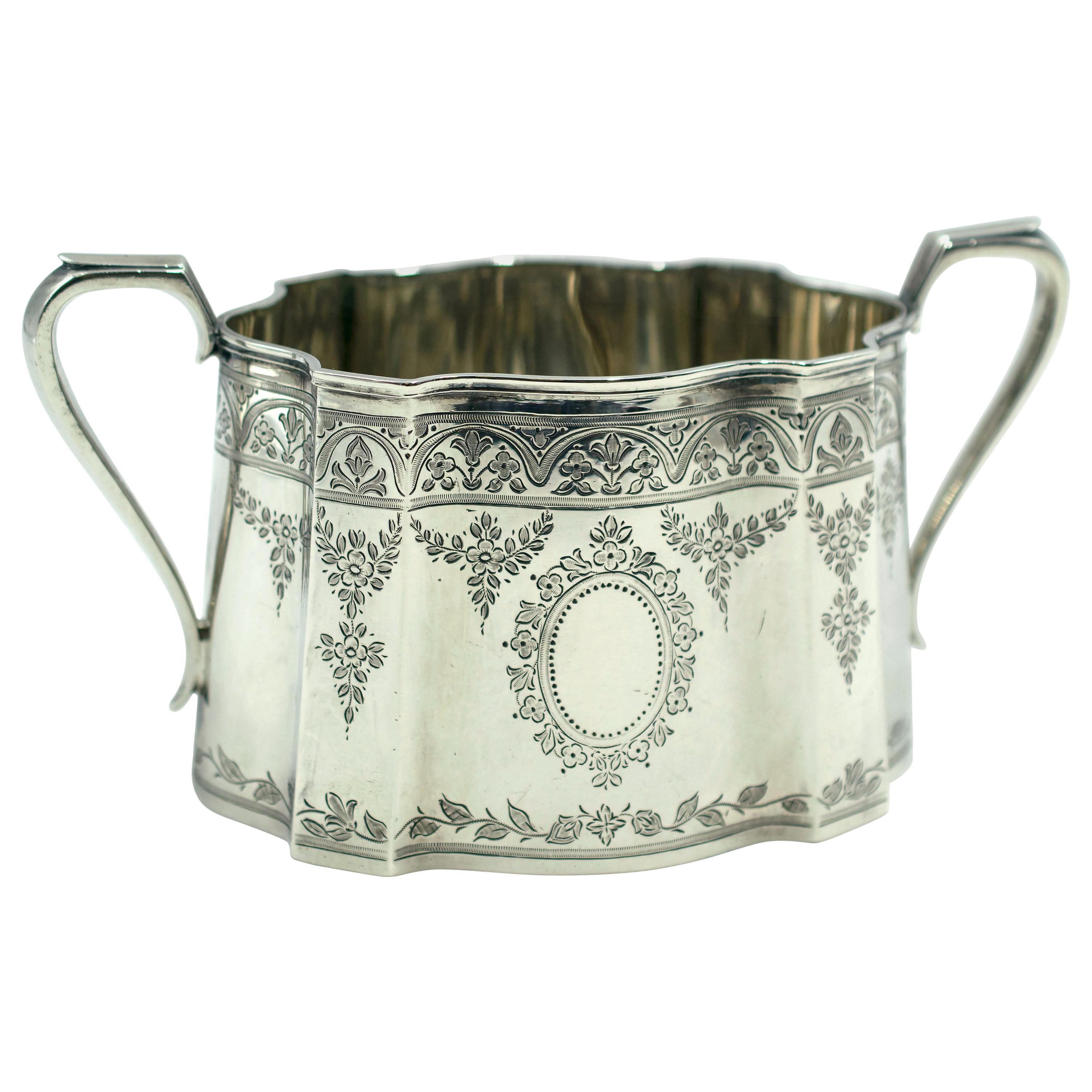 Vintage Silver Sugar Bowl, 20th Century For Sale