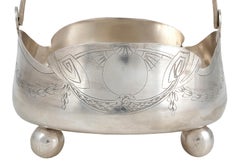 Vintage Silver Sugar Bowl, Russia, Early 20th Century