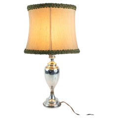 Vintage Silver Table Lamp, italy, mid-20th Century